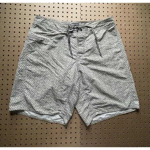Patagonia Board Shorts Swim Logo Geometric Gray Size 34 Men